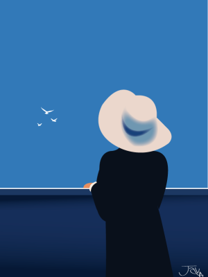 femme vue mer