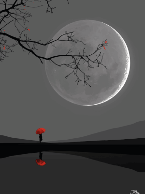 lune et cerisier
