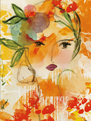 femme en fleurs