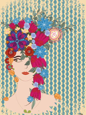 femme fleur